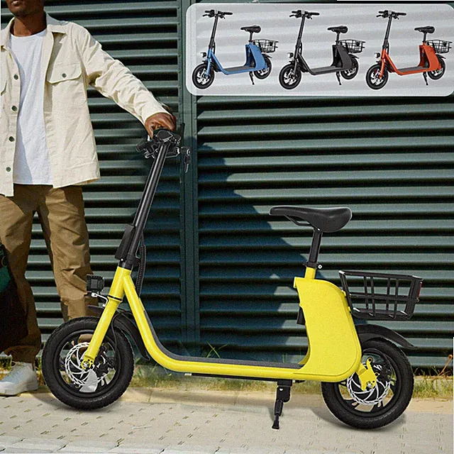 450W E-Foldable Electric Bike Electric Scooter With Seat Ebike UL 2849 Certified
