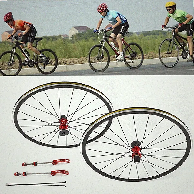 7/8/9/10/11 Speed 700C Ultralight Road Bicycle Front Rear Rim Wheelset C/V Brake