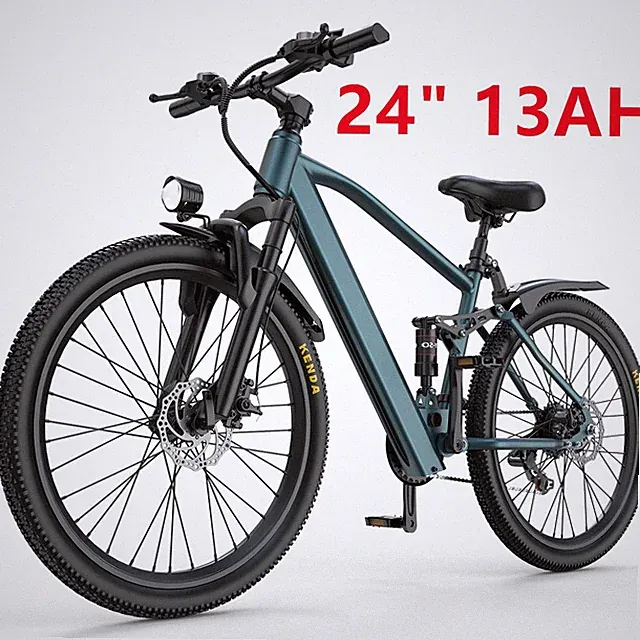 Adult Urban Electric Mountain Bike 24" 750W Motor 36V 13Ah City Commuter Ebike