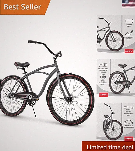 Comfortable 20/24/26-Inch Cruiser Bike - Perfect for Casual Neighborhood Rides