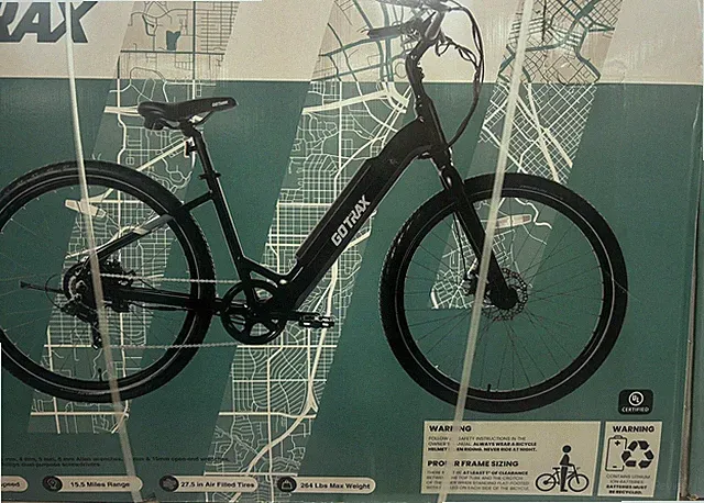 GOTRAX Adult Transit 27.5" Step Through Electric Hybrid Bike NEW