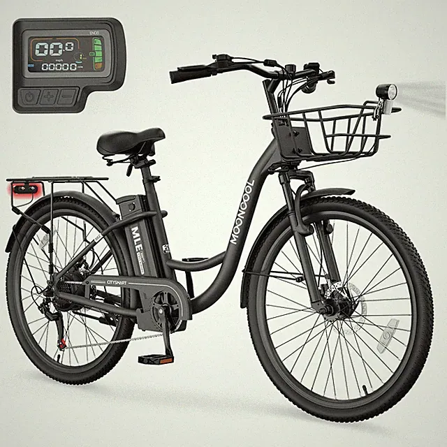 NAIZEA 24" 26" Electric Bicycle 7 Speed Rear Motor Peak 700W With 36V Battery
