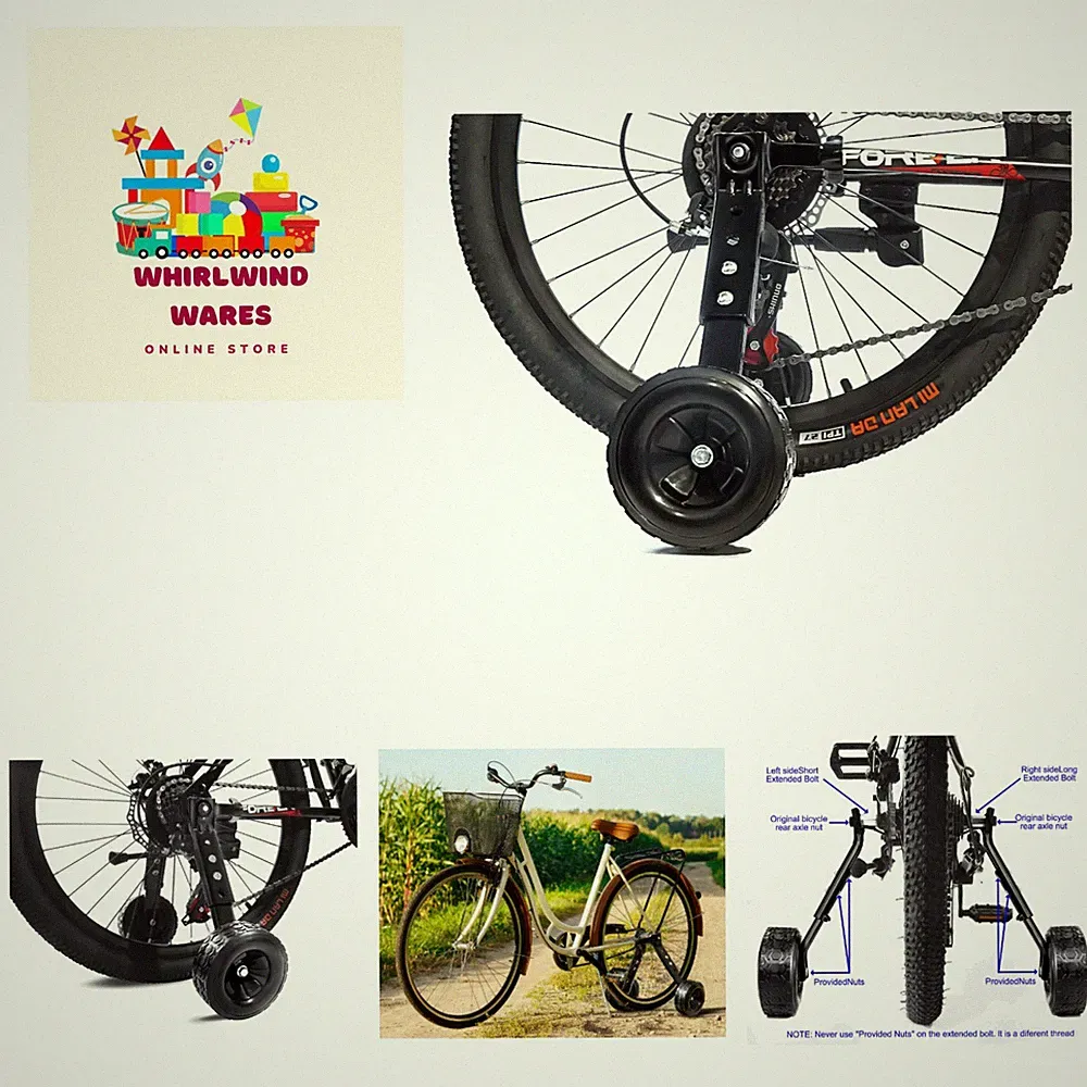 Roll Over Image to Zoom in Bicycle Training Wheels Fits 16 18 20 22 24 inch K...