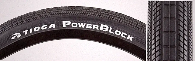 Tioga POWERBLOCK bmx tires, Bmx Racing from 20x1.1/8 up to 24x2.10