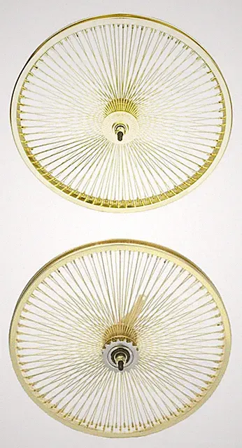 VINTAGE LOWRIDER 20" FRONT OR COASTER WHEEL DAYTON 144 SPOKE 14G 3/8 AXLE GOLD.